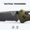 Benchmade - Bailout Tactical, Rescue, EDC Knife, Serrated Edge, Tanto Blade with Woodland Green Handle (537SGY-1) view 3