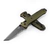 Benchmade - Bailout Tactical, Rescue, EDC Knife, Serrated Edge, Tanto Blade with Woodland Green Handle (537SGY-1) view 4
