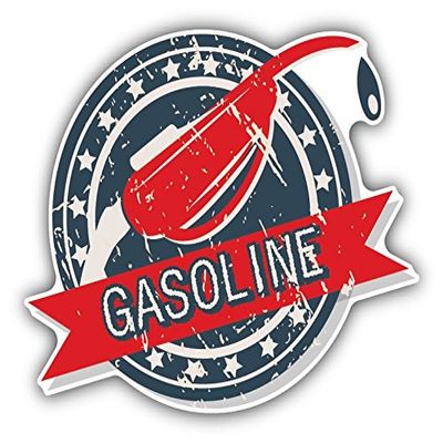 Zirni Gasoline Oil Garage Auto Service Retro Label Sticker Decal Design