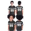 CRAZYDAISYWORLD Customized Toddler Youth Football Jersey T-Shirts | Personalized 2-Sided Custom Team Uniform | Round-Neck Jersey Shirt Youth - S - Smoke view 1