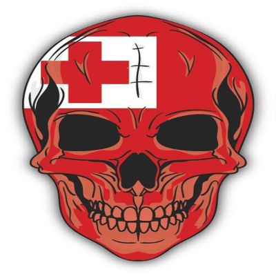 Zirni Skull Flag Tonga Sticker Decal Design