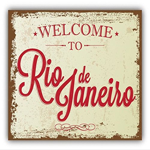 Zirni Welcome to Rio De Janeiro Vintage Travel Sign Sticker Decal Design