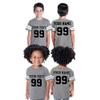 CRAZYDAISYWORLD Customized Toddler Youth Football Jersey T-Shirts | Personalized 2-Sided Custom Team Uniform | Round-Neck Jersey Shirt Youth - L - Heather view 1