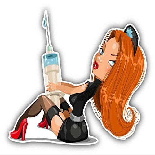 Zirni Nurse Sexy Cartoon Sticker Decal Design