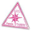 Zirni Tahiti Passport Stamp Retro Sailing Sticker Decal Design