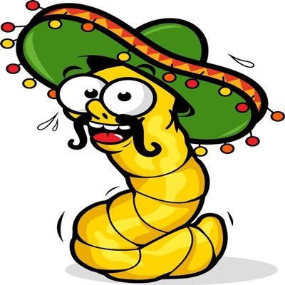 Zirni Tequila Worm Sombrero Mexico Drink Cartoon Sticker Decal Design