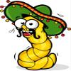 Zirni Tequila Worm Sombrero Mexico Drink Cartoon Sticker Decal Design view 1