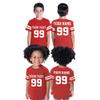 CRAZYDAISYWORLD Customized Toddler Youth Football Jersey T-Shirts | Personalized 2-Sided Custom Team Uniform | Round-Neck Jersey Shirt 3-Toddler - Red