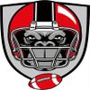Zirni American Football Ape Helmet Sticker Decal Design view 1