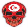 Zirni Skull Flag Tunisia and Tobago Sticker Decal Design