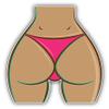 Zirni Sexy Woman Ass Thong Sticker Decal Design