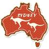 Zirni Sydney Kangaroo Map Travel Sticker Decal Design