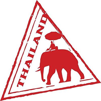 Zirni Thailand Elephant South Asia Travel Grunge Stamp Sticker Decal Design