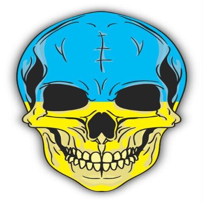 Zirni Skull Flag Ukraine Sticker Decal Design