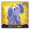Zirni Save The World Elephant Cartoon Animal Greenpeace Slogan Sticker Decal Design