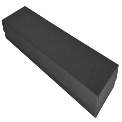888 Display - Pack of 20 Boxes of 8" x 2" x 7/8" Black Matte Cotton Filled Jewelry Boxes