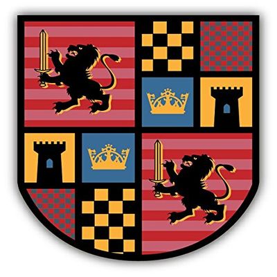 Zirni Shield Castle Lion Crown Heraldic Sticker Decal Design