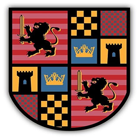 Zirni Shield Castle Lion Crown Heraldic Sticker Decal Design