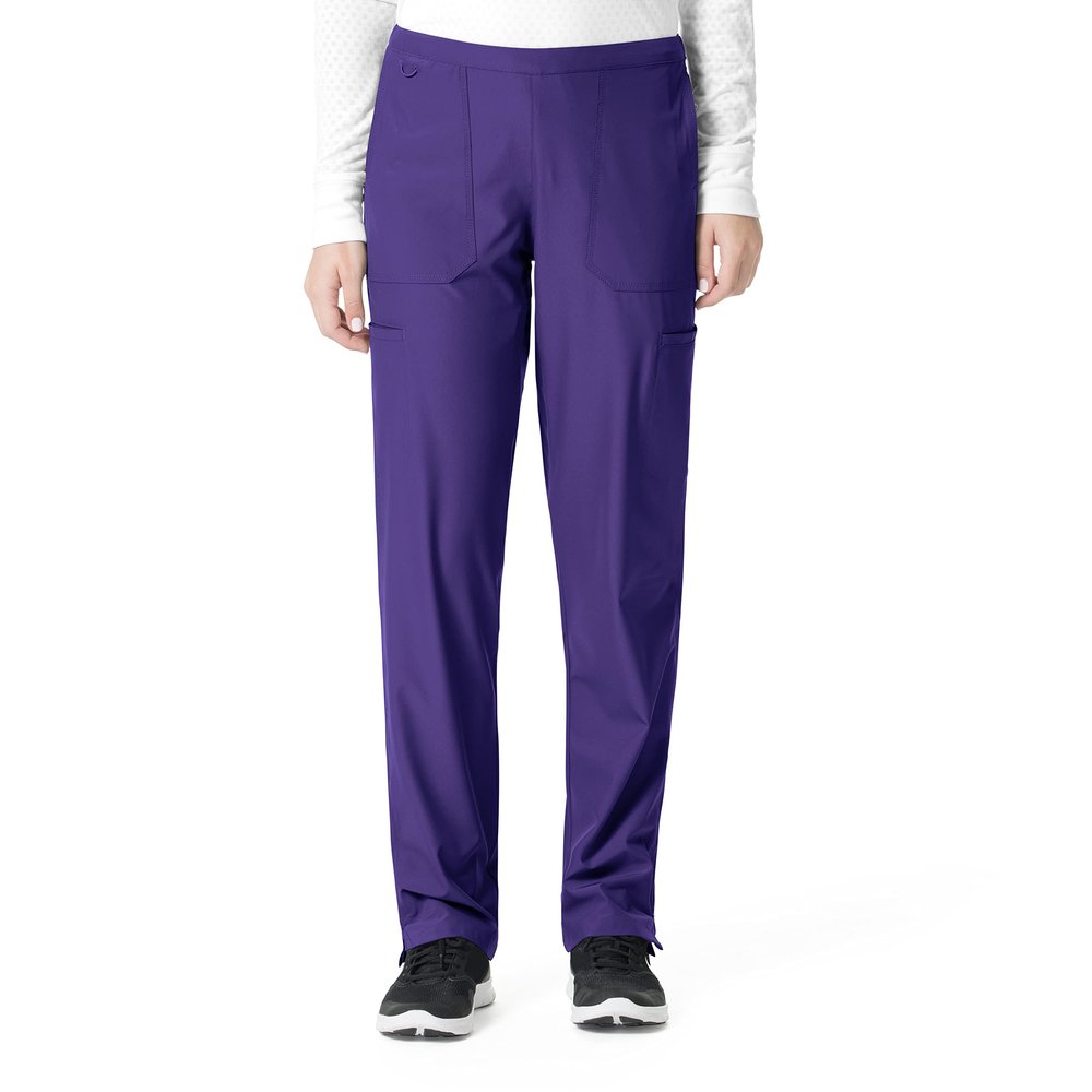 Carhartt Women's Flat Front Straight Leg Scrub Pant, Grape, XLP