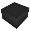 888 Display - Pack of 10 Boxes of 3 1/2" x 3 1/2" x 1 7/8" Black Matte Cotton Filled Jewelry Boxes view 1