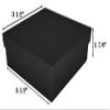 888 Display - Pack of 10 Boxes of 3 1/2" x 3 1/2" x 1 7/8" Black Matte Cotton Filled Jewelry Boxes view 2