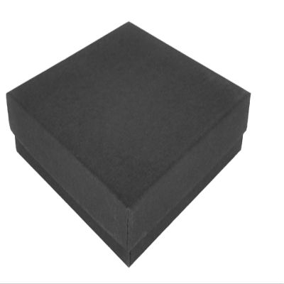 888 Display - Pack of 20 Boxes of 3 1/2" x 3 1/2" x 7/8" Black Matte Cotton Filled Jewelry Boxes