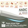 Bowie Knife Full Tang with Sheath, 12" Fixed Blade Knife Full Tang with 440 Stainless Steel Brazilian Rosewood Handle, Nylon Sheath by Kratos - ZF8 view 2