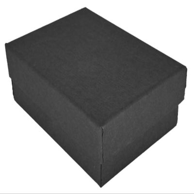 888 Display - Pack of 10 Boxes of 3" x 2 1/8" x 1" Black Matte Cotton Filled Jewelry Boxes