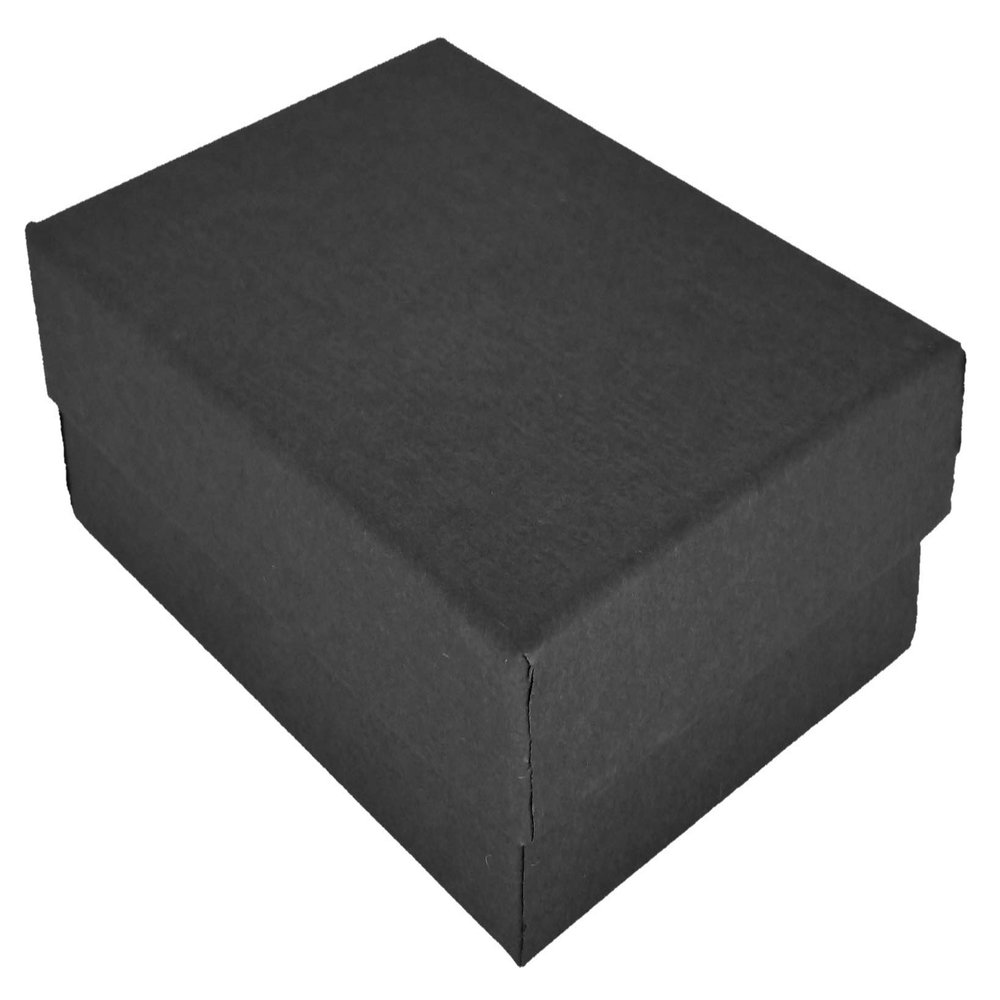 888 Display - Pack of 10 Boxes of 3" x 2 1/8" x 1" Black Matte Cotton Filled Jewelry Boxes