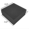 888 Display - Pack of 10 Boxes of 3 1/2" x 3 1/2" x 7/8" Black Matte Cotton Filled Jewelry Boxes view 2