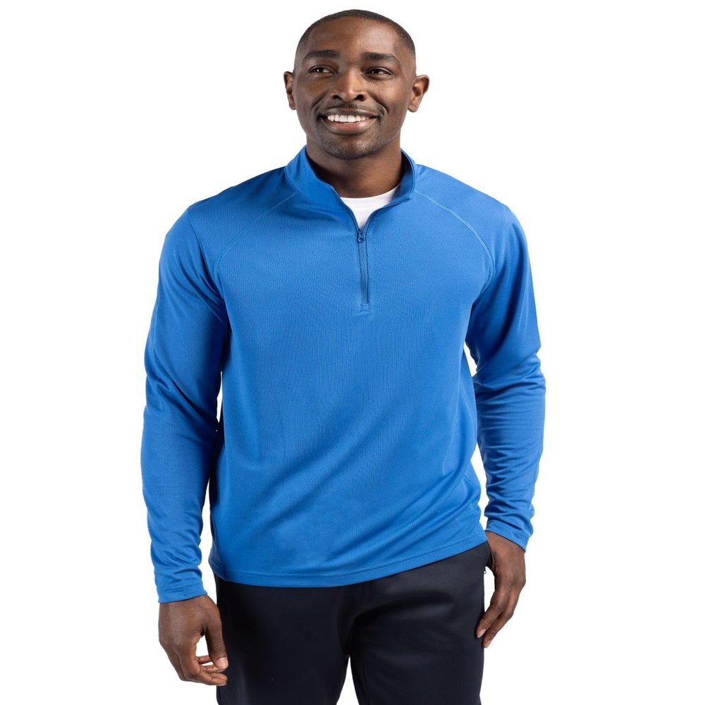 Clique Ice Pique Mens Half Zip Tech Pullover, Royal Blue, XXXL