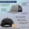 Custom Richardson Trucker Hat Semi Truck Driver Embroidery Polyester Baseball Cap Snapback Heather Grey Black Personalized Text Here view 2