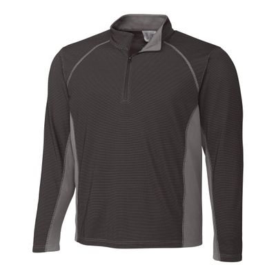 Clique Ice Pique Colorblock Mens Half Zip Tech Pullover, Black, XXL