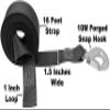 CustomTieDowns 1.5 Inch x 16 Foot Replacement Boat Winch Strap, Boat Hook On One End, 1 Inch Loop Opening On The Opposite End for Attachment to Winch. (Black) view 4