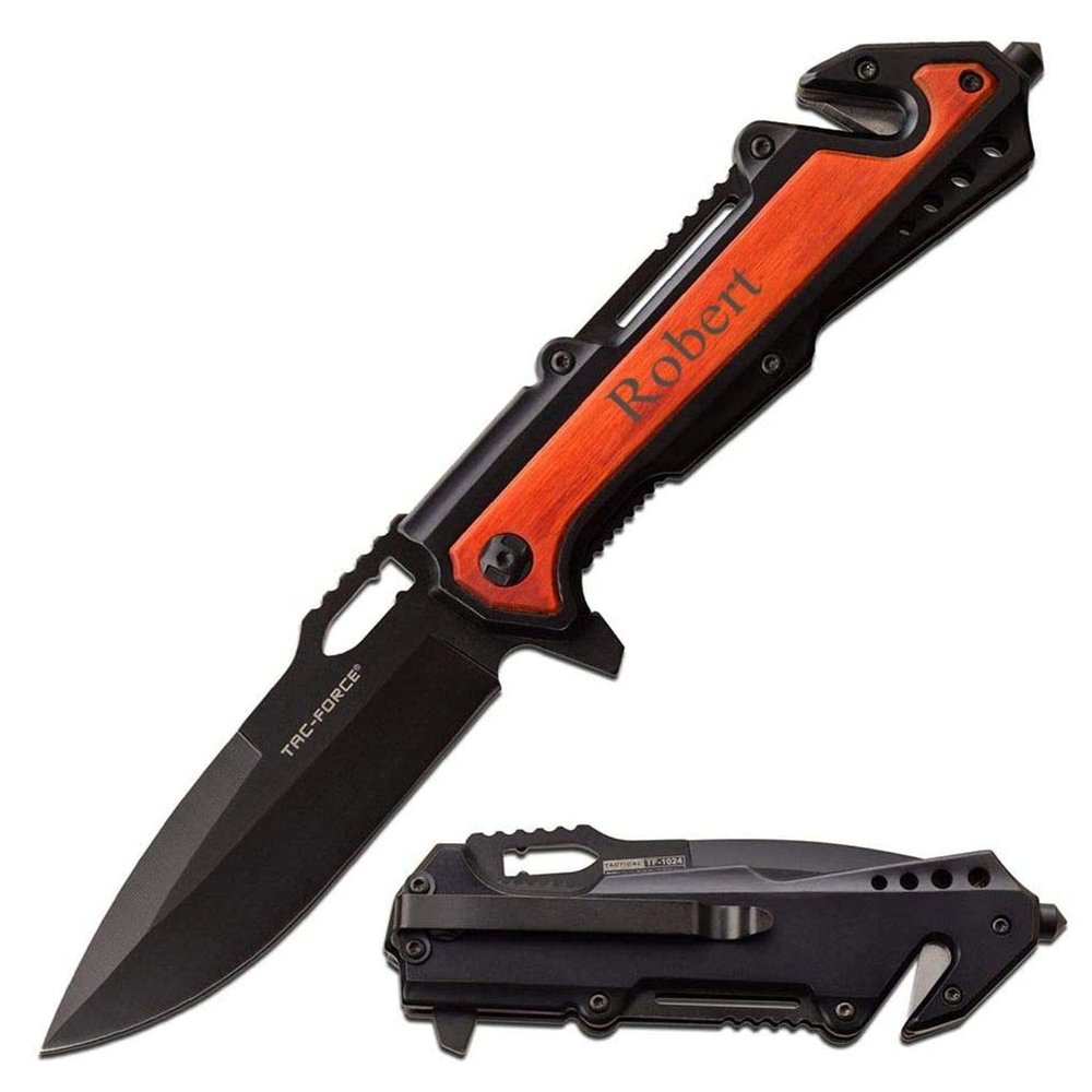 Personalized TAC-FORCE Spring Assisted Knife - Free Engraving (TF-1024BBR)