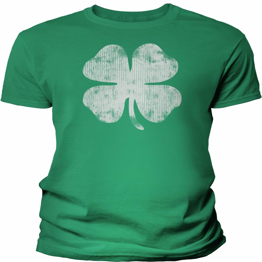 Vintage Irish Clover - St Patricks Day Shirt for Men - 002 - F/Kelly-3X