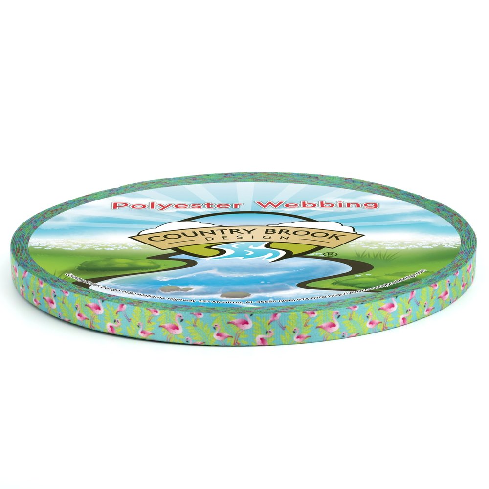 Country Brook Design - Flamingos Photo Quality Polyester (1/2 Inch, 50 Yards)