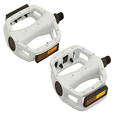 Lowrider Bike 505 Alloy Pedals 1/2 White.Bicycle Pedals