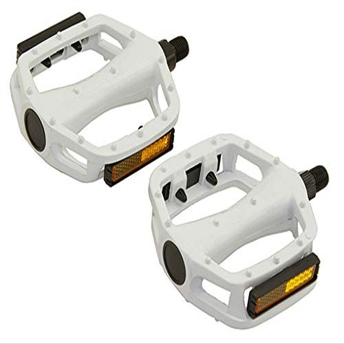 Lowrider Bike 505 Alloy Pedals 1/2 White.Bicycle Pedals