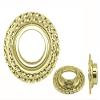 Lowrider Bike Double Square Twisted Headset Cup Gold. view 1