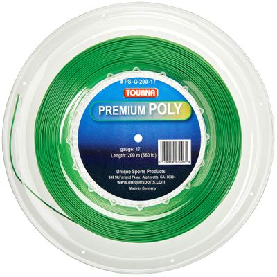 Tourna Premium Poly Durable Tennis String, Green