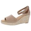Style & Co. Womens Seleene Faux Suede Wedge Sandals Taupe 8.5 Medium (B,M) view 1