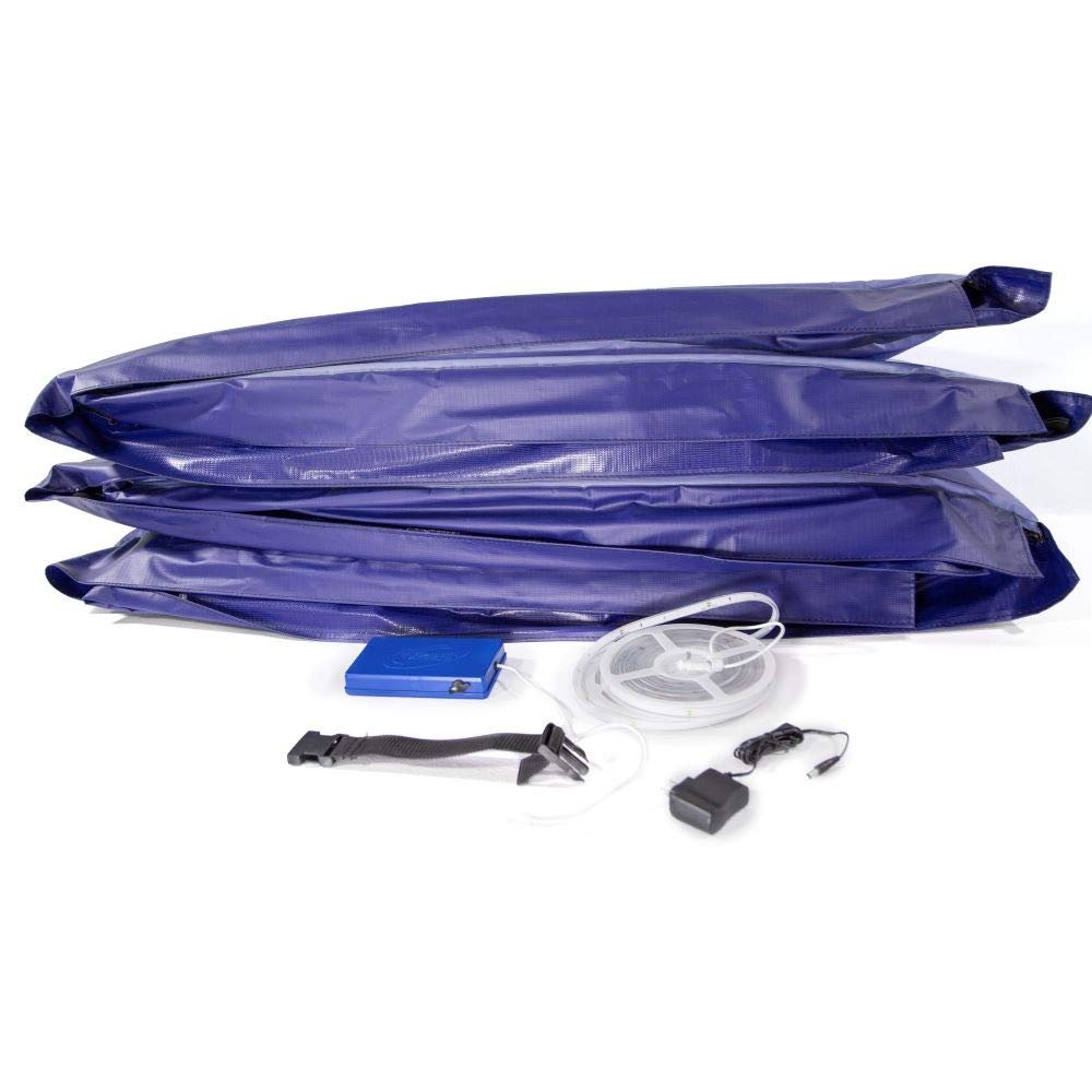 Skywalker Trampolines Pre-Packaged 15 Ft. Round Blue Lighted Spring Pad (PK5124)