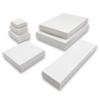 888 Display - Pack of 10 Boxes of 2 1/8" x 1 5/8" x 3/4" White Glossy Shiny Cotton Filled Jewelry Boxes view 2