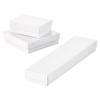 888 Display - Pack of 10 Boxes of 2 1/8" x 1 5/8" x 3/4" White Glossy Shiny Cotton Filled Jewelry Boxes view 3