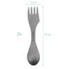 Navaris Titanium Spork Camping Utensils (Set of 2) - 3-in-1 Fork, Spoon, Knife Cutlery Combo - Metal Silverware for Backpacking, Hiking, Outdoors view 4