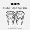 SLEEFS Football Helmet Visor Quick Clips [1 Pair of Clips + 1 Pair of Screws] - White - Universal Fit, Quick-Release Clips - No Tools Required view 3