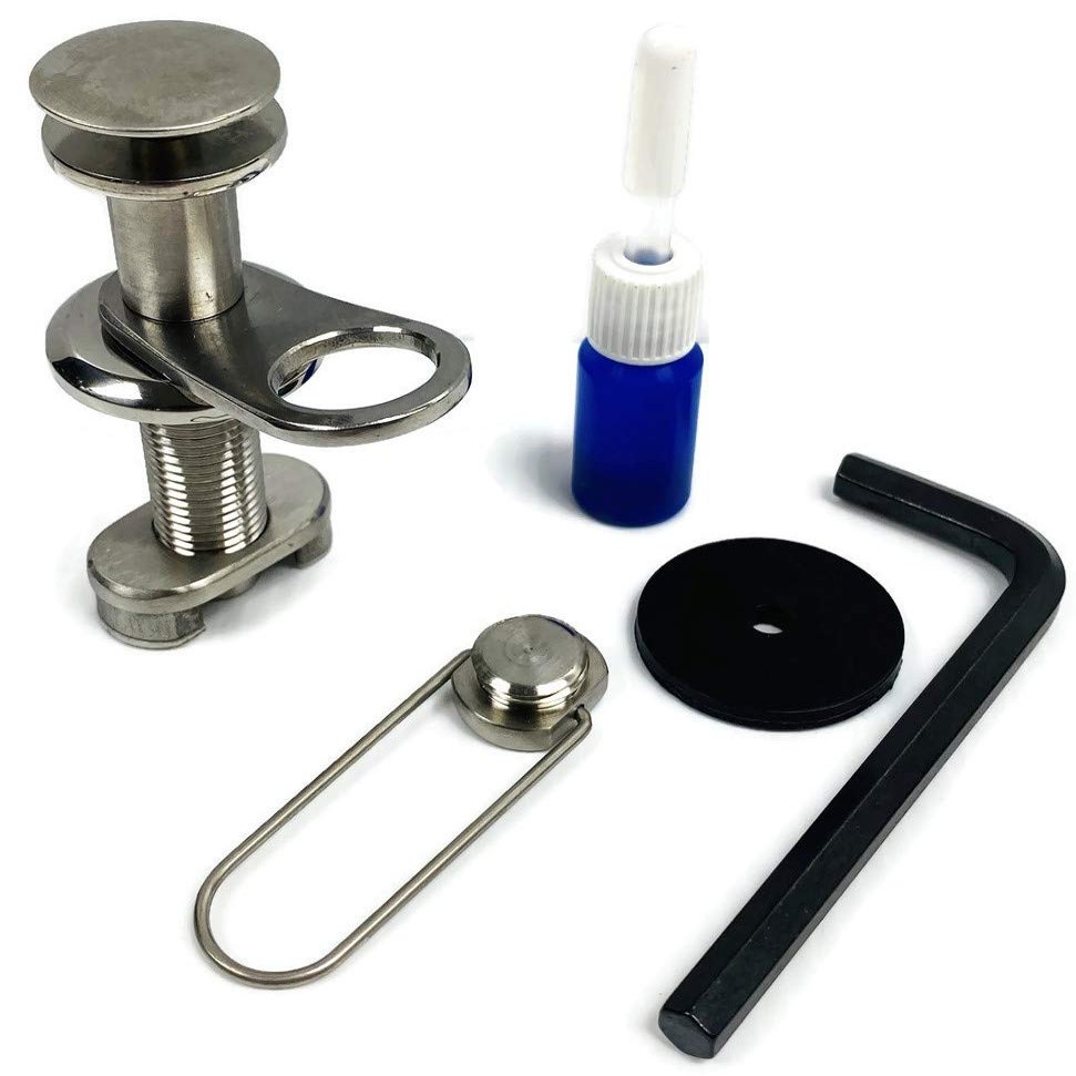 SENECA Marine Stainless Steel Fender Push-Button Quick Release Install Mount Holder Kit 3/8"