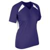 Champro Women's Standard Check Fastpitch Softball Jersey, Purple, White, Small view 1