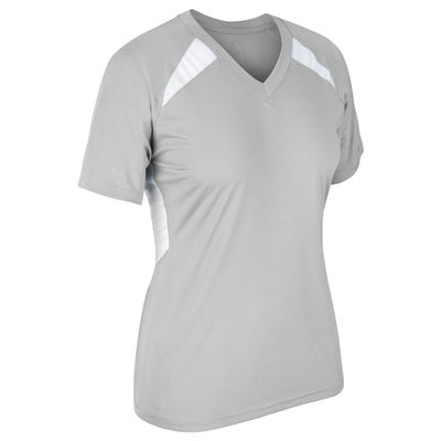 Champro Check Baseball Jersey, Women's X-Large, Silver, White